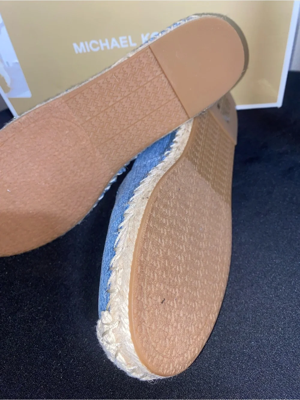 Michael Kors Light Blue Denim Espadrille Flats